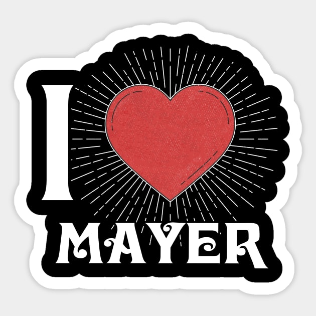 Graphic Mayer Proud Name Christmas Birthday 70s 80s 90s Vintage Styles Sticker by Gorilla Animal